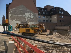 Baustelle in Troisdorf - Umsetzung eines Geothermie-Projekts